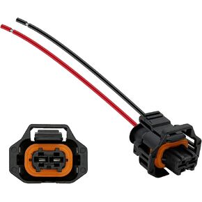 Engine Coolant Temperature Sensor Connector Pigtail Wiring Harness Compatible with Chevy Chevrolet GMC Saturn Hyundai Buick Kia Cadillac Porsche, Replaces 88953309 in Kuwait