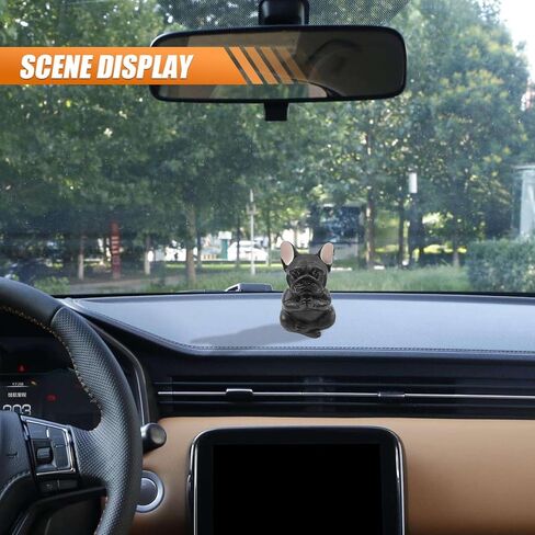 Meditating Bulldog Pug Dog Figurine Car Dash Ornament – Cute Resin Zen Yoga Dog Statue for Car Dashboard&Center Console Decoration – Auto Interior Ornament for Home Office Desktop (C Style) in Kuwait