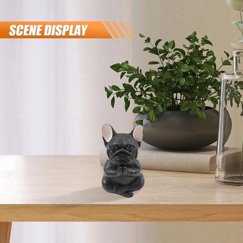 Meditating Bulldog Pug Dog Figurine Car Dash Ornament – Cute Resin Zen Yoga Dog Statue for Car Dashboard&Center Console Decoration – Auto Interior Ornament for Home Office Desktop (C Style) in Kuwait