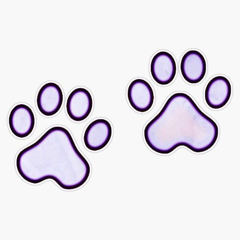 Magnet Purple Paw Prints Magnetic Sticker Vinyl Waterproof Magnet Decal Car 5" in Saudi Arabia