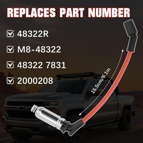 مجموعة شمعات وأسلاك إيريديوم مكونة من 8 قطع من BEATURE لمحركات Chevy Silverado GMC Yukon 5.3L 6.0L 6.2L V8 2007-2014 - استبدال 3186 & M8-48322 in Kuwait