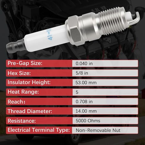 مجموعة شمعات وأسلاك إيريديوم مكونة من 8 قطع من BEATURE لمحركات Chevy Silverado GMC Yukon 5.3L 6.0L 6.2L V8 2007-2014 - استبدال 3186 & M8-48322 in Kuwait