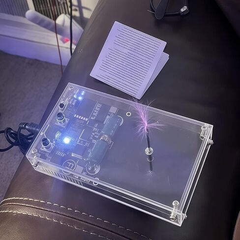 48V DC Tesla Coil - Bluetooth-Compatible Music Tesla Coil Speaker, Touchable Artificial Lightning, Bluetooth Music Playback Module, Electric Arc Generator, Scientific Experimental Teaching Aids in Kuwait
