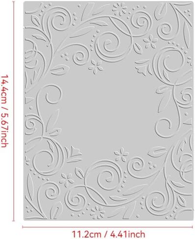 Ornate Swirls Hot Foil Plate Flower Background Scrapbooking for Paper Making Frames Card Craft No Metal Cutting Dies in Saudi Arabia