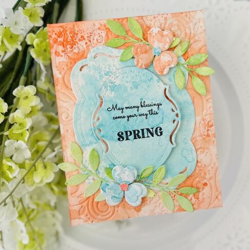 Ornate Swirls Hot Foil Plate Flower Background Scrapbooking for Paper Making Frames Card Craft No Metal Cutting Dies in Saudi Arabia