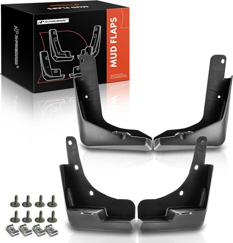 A-Premium Set of 4PCS Mud Flaps Splash Guards Mudguards Mudflaps with Hardware Kits Accessory Compatible with Nissan Rogue, X-Trail, 2014-2021, Sport Utility, Black Color, Front LH RH and Rear LH RH in Saudi Arabia