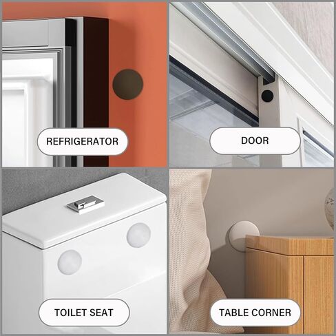 6 عبوات من سدادات الأبواب المستديرة - سدادة قوية لمقبض الباب مقاس 2 بوصة، واقي مقبض مطاطي شفاف ذاتي اللصق، كاتم صوت واقي لمصد الباب in Saudi Arabia