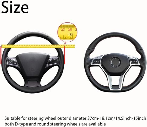 15 - inch Carbon Fiber - Look Microfiber PU Leather Elastic Steering Wheel Cover for All Cars - Anti - Slip & Breathable Red in Saudi Arabia