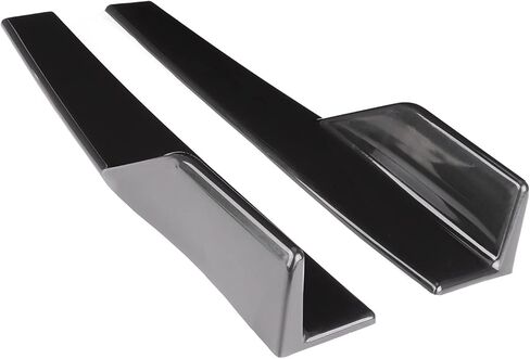 Side Skirt, Universal Fitment, Rocker Splitter, Winglet, Glossy Black, Car Body Kit, Injection Molded, 17.7 x 3.3 inches, for SUV, Coupe, Sedan, Hatch in Saudi Arabia