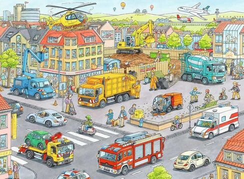 Ravensburger Vehicles in The City 100 Piece XXL Jigsaw Puzzle in Saudi Arabia