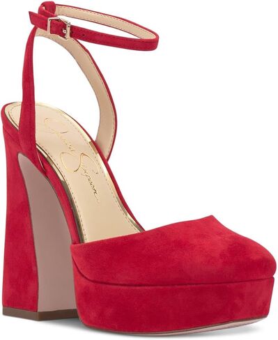Jessica Simpson Women's Deirae Platform Ankle Strap Pump, Black, 7 in Saudi Arabia