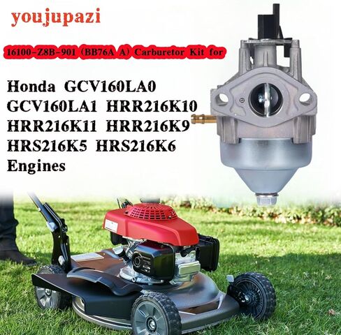 16100-Z8B-901 (BB76A A) طقم المكربن مع مجموعة الشمع الحراري 16620-Z8D-305 16600-Z8B-900 التحكم في الاختناق لهوندا GCV160LA0 GCV160LA1 HRR216K10 HRR216K11 HRR216K9 HRS216K5 HRS216K6 محركات in Saudi Arabia