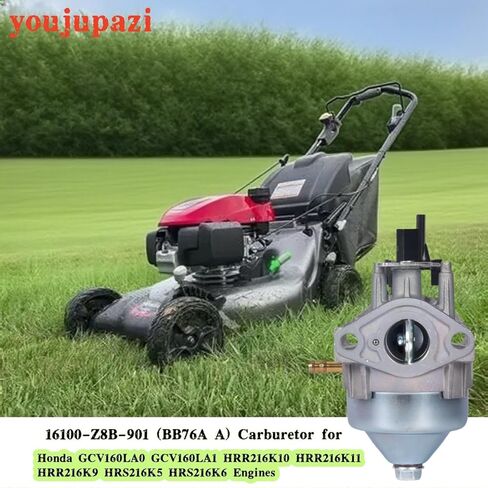 16100-Z8B-901 (BB76A A) طقم المكربن مع مجموعة الشمع الحراري 16620-Z8D-305 16600-Z8B-900 التحكم في الاختناق لهوندا GCV160LA0 GCV160LA1 HRR216K10 HRR216K11 HRR216K9 HRS216K5 HRS216K6 محركات in Saudi Arabia