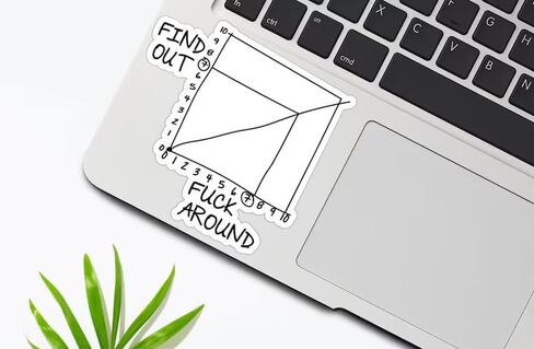 eDesign 2-Pack F*ck Around and Find Out Graph Sticker Decal - 4 Inches - Fuck Around and find Out Sticker for Waterbottle Car Truck Van Window Bumper Laptop Tablet Cup Tumbler and Any Smooth Surface in Saudi Arabia