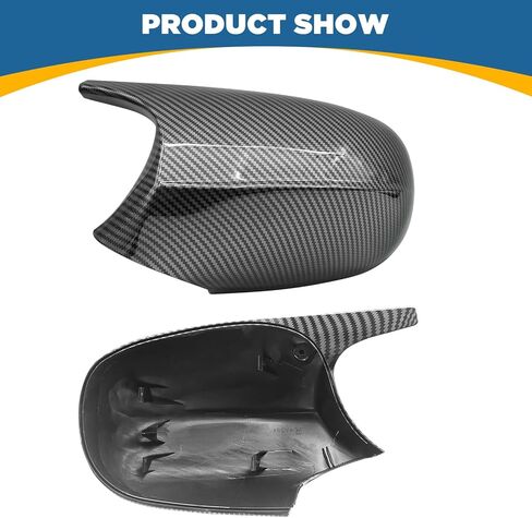 TOPUS زوج أغطية مرآة الرؤية الجانبية بديلة لسيارات BMW 3 Series E90 E91 E92 E93 Facelifted 2008-2011 Ox Horn Style، الجزء الخارجي للسيارة عكس مرآة الرؤية الخلفية 51167205291 51167205292 ألياف الكربون in Saudi Arabia