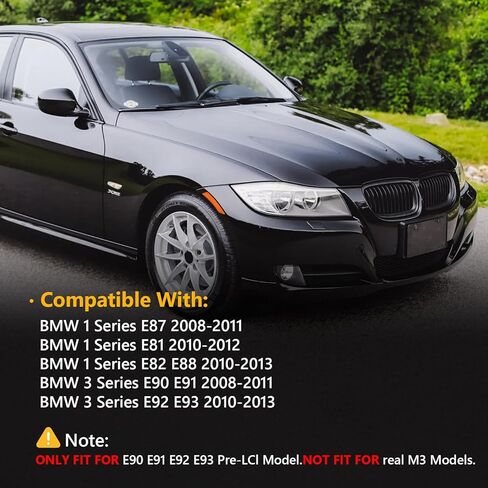 TOPUS زوج أغطية مرآة الرؤية الجانبية بديلة لسيارات BMW 3 Series E90 E91 E92 E93 Facelifted 2008-2011 Ox Horn Style، الجزء الخارجي للسيارة عكس مرآة الرؤية الخلفية 51167205291 51167205292 ألياف الكربون in Saudi Arabia