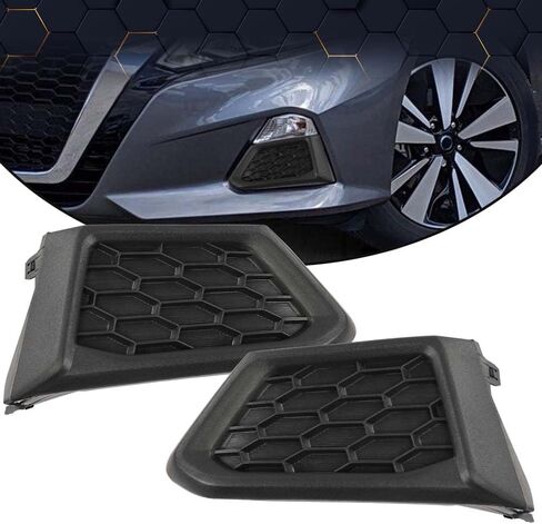 PIT66 Fog Light Cover Set Compatible with Nissan Altima S SR 2019-2021 622566CA0A, NI1039163, 622576CA0A, NI1038163 Left Driver And Right Passenger Side Black in Saudi Arabia