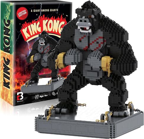 King Kong Building Set (2,310 PCS) – Mini Kong Action Figure from Skull Island – Nano Brick Gorilla Construction Kit for Kids 15+, Adults, Collectors – Movie Display Toy Gift in Saudi Arabia