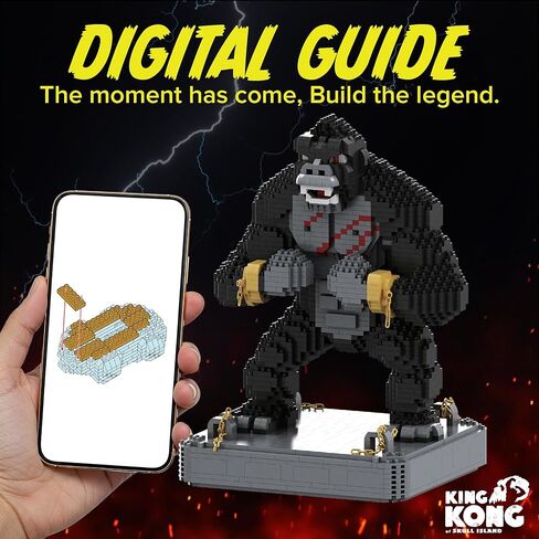 King Kong Building Set (2,310 PCS) – Mini Kong Action Figure from Skull Island – Nano Brick Gorilla Construction Kit for Kids 15+, Adults, Collectors – Movie Display Toy Gift in Saudi Arabia