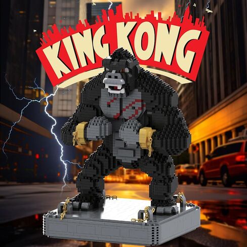 King Kong Building Set (2,310 PCS) – Mini Kong Action Figure from Skull Island – Nano Brick Gorilla Construction Kit for Kids 15+, Adults, Collectors – Movie Display Toy Gift in Saudi Arabia