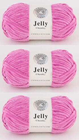 Jelly Chunky 3 Skein Chenille Blanket amigurumi Yarn for Crocheting and Knitting Super Bulky 3x100 gr (132 yds) (60-Chestnut) in Saudi Arabia