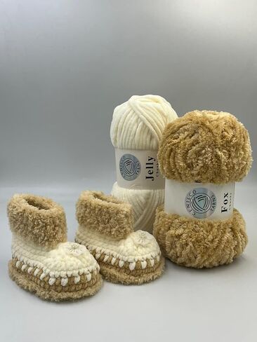 Jelly Chunky 3 Skein Chenille Blanket amigurumi Yarn for Crocheting and Knitting Super Bulky 3x100 gr (132 yds) (60-Chestnut) in Saudi Arabia