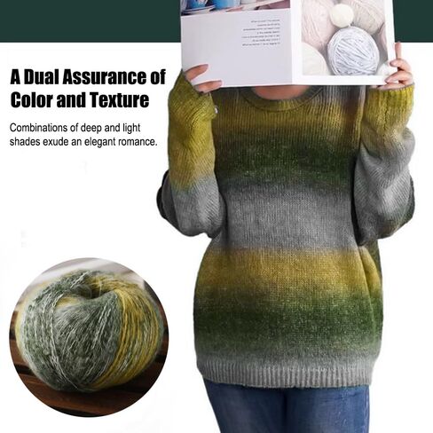 Ball of Yarn Knitting & Crocheting - Hand Dyed Yarns,for Blankets, Scarves, Shawls and Garments,Green in Saudi Arabia