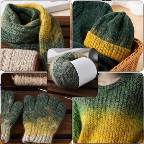 Ball of Yarn Knitting & Crocheting - Hand Dyed Yarns,for Blankets, Scarves, Shawls and Garments,Green in Saudi Arabia