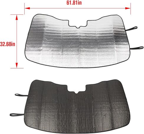 Jimen for 2021+ F150 Window Sun Shade، واقي من الشمس للزجاج الأمامي التلقائي متوافق مع Ford F150 2021-2023 in Saudi Arabia