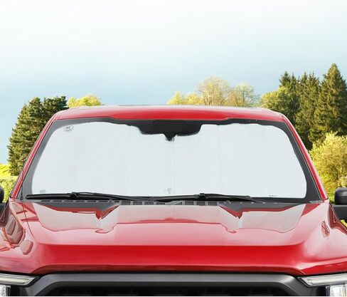 Jimen for 2021+ F150 Window Sun Shade، واقي من الشمس للزجاج الأمامي التلقائي متوافق مع Ford F150 2021-2023 in Saudi Arabia