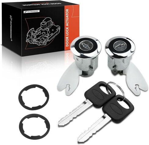 مجموعة أسطوانة قفل الباب ومفاتيح A-Premium متوافقة مع 1992-2004 Ford F-150 F-250 F-350 F-450 F-550 F-650 F-750 F-800 Econoline Club Wagon Super Duty Explorer Ranger والمزيد، طقم أسطوانة قفل الباب in Saudi Arabia