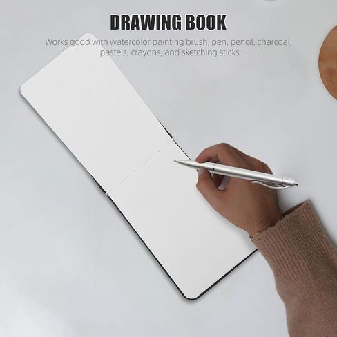 لوحة رسم بالألوان المائية دفتر رسم بالألوان المائية مع صفحات فارغة سميكة للرسم والتلوين لوحة خربشة محمولة للفنانين وطلاب الفن in Saudi Arabia