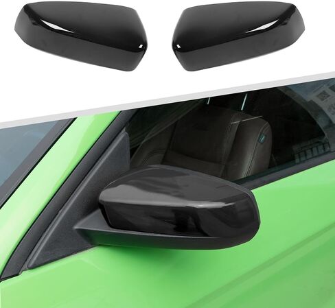 Jimen متوافق مع Ford Mustang 2009-2013، غطاء أغطية مرآة الرؤية الخلفية للباب الجانبي والإكسسوارات الخارجية (ألياف الكربون) in Saudi Arabia
