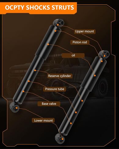 ممتصات الصدمات، مجموعة من 4 مجموعات صدمات من OCPTY تناسب 1988-1999 لـ Chevy K1500/لـ GMC K1500 1988 1989 1990 1991 1992 1993-2000 لـ Chevy K2500/لـ GMC K2500 344266 37130 344263 37044 in Saudi Arabia