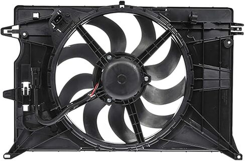 Engine Cooling Fan Assembly 1PC Replaces 68248150AA, 68256125AA Compatible with Fiat 500X 2016 2017 2018 Compatible with Jeep Renegade 2015 2016 2017 2018 in Saudi Arabia