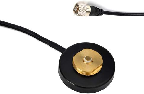UAYESOK 4.3inch NMO Magnetic Mount,14KG Suction Mobile Radio Antenna Base W/5M RG58 Coaxial Cable PL-259 Plug for Vehicle Truck NMO CB/HF/VHF/UHF Antenna in Kuwait