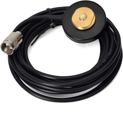 UAYESOK 4.3inch NMO Magnetic Mount,14KG Suction Mobile Radio Antenna Base W/5M RG58 Coaxial Cable PL-259 Plug for Vehicle Truck NMO CB/HF/VHF/UHF Antenna in Kuwait