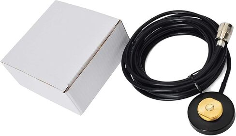 UAYESOK 4.3inch NMO Magnetic Mount,14KG Suction Mobile Radio Antenna Base W/5M RG58 Coaxial Cable PL-259 Plug for Vehicle Truck NMO CB/HF/VHF/UHF Antenna in Kuwait
