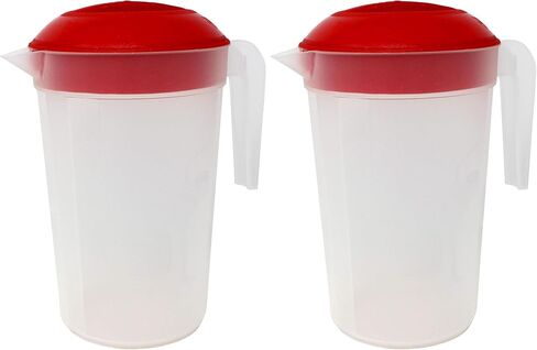 Tribello LARGE 1.3 Gallon Water Pitcher, Plastic Juice Pitcher With Lid - Dishwasher Safe, BPA Free, Colors May Vary (1.3 Gallon) in Saudi Arabia