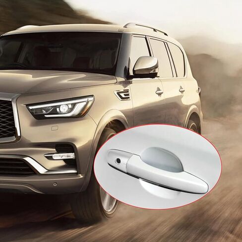 Front Left Exterior Handle Lock Cover, Door Handle Chrome Cover 80646‑1BA0A Replacement for QX60 QX70 QX80 EX35 FX35 FX50 QX50 QX56 in Saudi Arabia