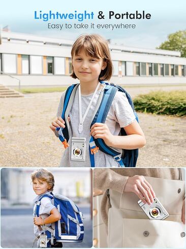 Digital Camera for Kids with 32GB Card FHD 1080P 48MP Autofocus Point and Shoot Camera with 2 Batteries, 16X Zoom, Compact Small Portable Camera for Kids Teens (Silver) in Saudi Arabia