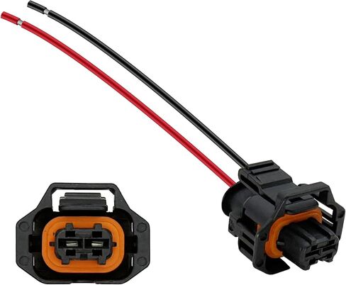 Engine Coolant Temperature Sensor Connector Pigtail Wiring Harness Compatible with Chevy Chevrolet GMC Saturn Hyundai Buick Kia Cadillac Porsche, Replaces 88953309 in Kuwait