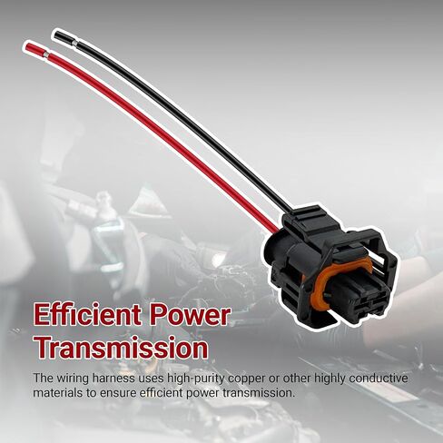 Engine Coolant Temperature Sensor Connector Pigtail Wiring Harness Compatible with Chevy Chevrolet GMC Saturn Hyundai Buick Kia Cadillac Porsche, Replaces 88953309 in Kuwait