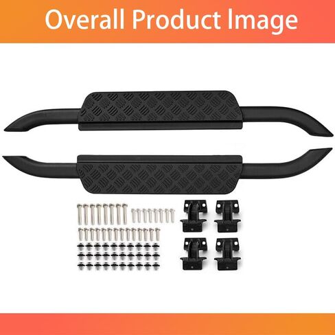 Side Step Running Boards Fits for Land Rover Defender 90 2020-2025 L663 2 Door, Black Bars with Anti-Slip Pedals, 2 Piece Set with Mounting Hardware US Stock in Saudi Arabia