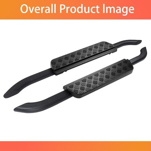 Side Step Running Boards Fits for Land Rover Defender 90 2020-2025 L663 2 Door, Black Bars with Anti-Slip Pedals, 2 Piece Set with Mounting Hardware US Stock in Saudi Arabia
