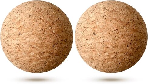 2 Pieces Wine Cork Ball Wooden Cork Ball Stopper for Wine Carafe Decanter Bottle Replacement, 2.4 Inch/ 2 Inch in Saudi Arabia