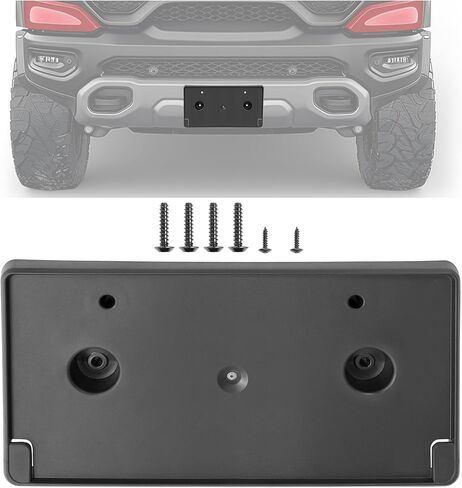 حامل دعامة لوحة الترخيص الأمامية متوافق مع Dodge RAM 1500 New Bodystyle DT Rebel & TRX 2019-2024، بديل لـ 68274219AD CH1068153، إطارات تثبيت لوحة الترخيص الممتصة للصدمات in Saudi Arabia