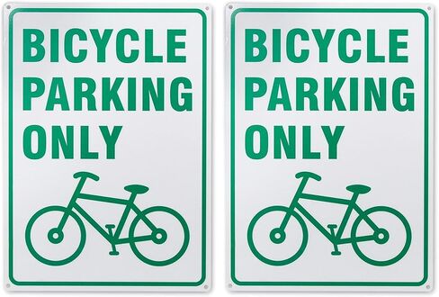 Bicycle Parking Only Sign 10 x 14 Inch 40 Mil Thick Aluminum Reflective Sign UV Protected Water Proof in Saudi Arabia