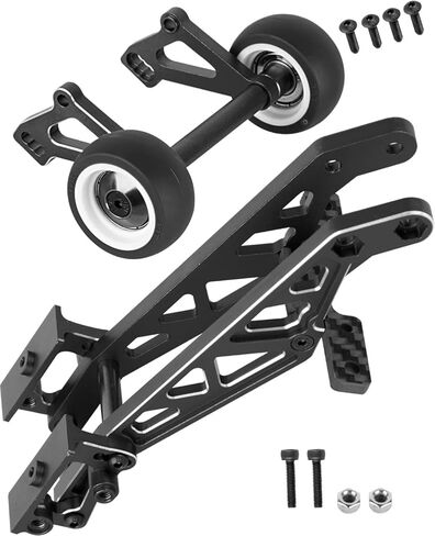 Aluminum Wing Mount & Wheelie Bar Set Upgrades Part for 1/8 Kraton 6S BLX(EXB),1/8 Notorious 6S BLX V6 Brushless RC Monster Trucks,RC Wheelie Bar Wing Mount Set,Replace ARA320758,Black in Saudi Arabia