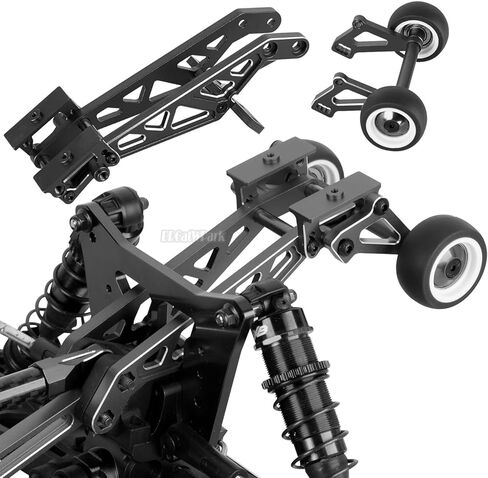 Aluminum Wing Mount & Wheelie Bar Set Upgrades Part for 1/8 Kraton 6S BLX(EXB),1/8 Notorious 6S BLX V6 Brushless RC Monster Trucks,RC Wheelie Bar Wing Mount Set,Replace ARA320758,Black in Saudi Arabia